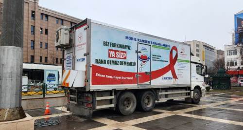 Mobil kanser tarama aracı erken teşhis için Eskişehir sahalarında