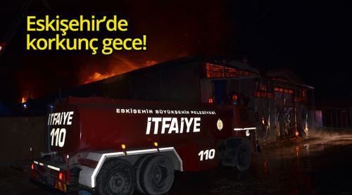 Mobilya atölyesi alev alev yandı