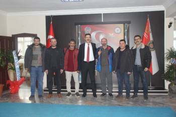 Muhabirlerden Yeni Atanan Emniyet Müdürü Temiz’E Ziyaret
