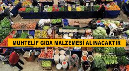 Muhtelif gıda malzemesi alınacaktır
