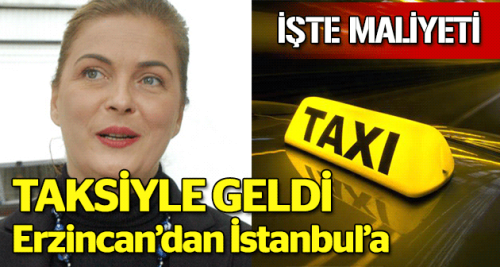 Nurseli İdiz Erzincan'dan İstanbul'a taksiyle geldi