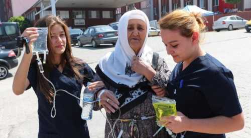 O ilçede 32 bin kişi hastanelik oldu