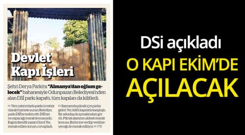 O kapı Ekim’in ilk haftası açılacak