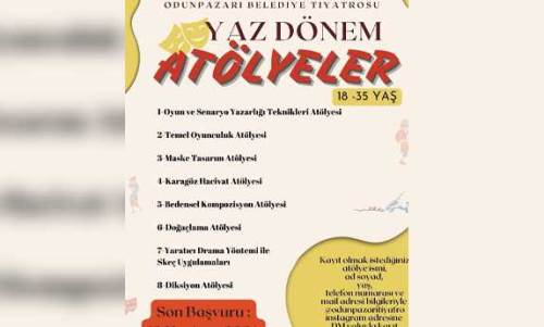 Odunpazarı Belediye Tiyatrosu’ndan ücretsiz yaz atölyeleri