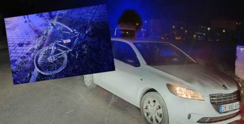 Odunpazarı'nda bisikletli genç, otomobile çarptı