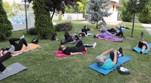 Odunpazarı’nda parklarda spora büyük ilgi