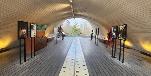 Odunpazarı'ndaki Sanat Köprüsü Atatürk portreleriyle taçlandı