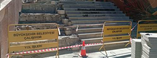 Odunpazarı’nın tarihi sokaklarında bakım çalışması başladı