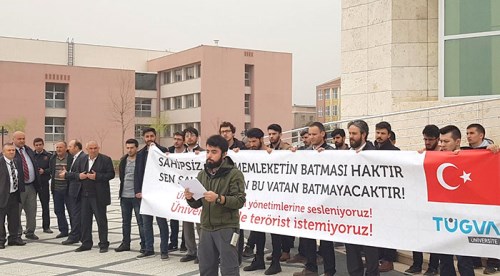 Öğrenciler terör destekçilerini kınadı