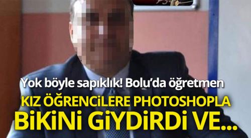 Öğrencilere Photoshopla bikini giydirmiş!