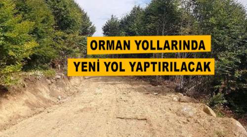 Orman yollarında yeni yol yaptırılacak