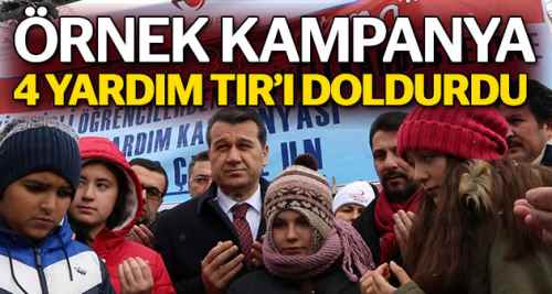 Örnek kampanya 4 yardım TIR'ını doldurdu