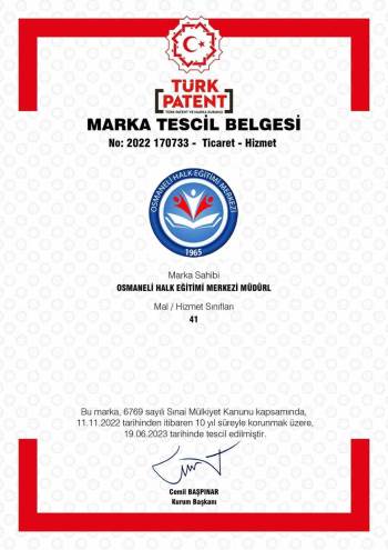 Osmaneli Hem, Marka Tescil Belgesi Alan İlk Eğitim Kurumu Oldu
