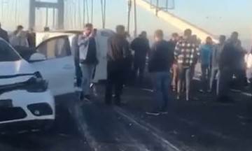 Osmangazi Köprüsü'nde can pazarı! Birbirlerine çarptılar