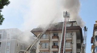 Otelde yangın paniği!