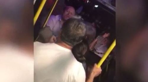 Otobüs şoförüne dayak kamerada