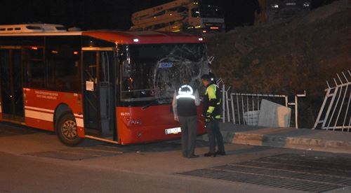 Otobüs şoförünün feci ölümü