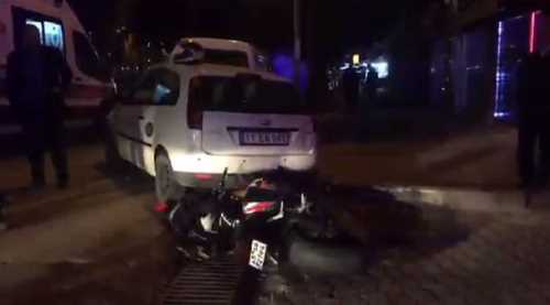 Otomobil ile motosiklet çarpıştı: 1 yaralı