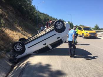 Otomobil Takla Attı,1 Yaralı
