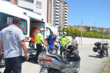 Panik Yapıp Motosikletini Deviren Sürücü Yaralandı
