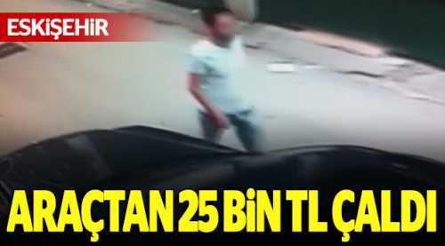 Park halindeki araçtan 25 bin TL çalındı