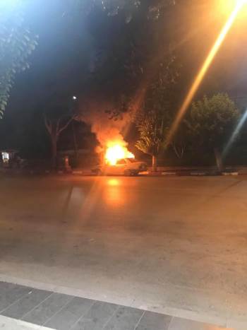 Park Halindeki Otomobil Alevlere Teslim Oldu
