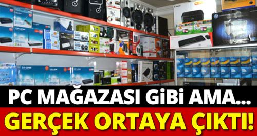 PC mağazası görünümlü uyuşturucu dükkanı