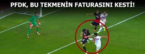 PFDK'dan kırmızı kart gören Fahri'ye 2 maç ceza!