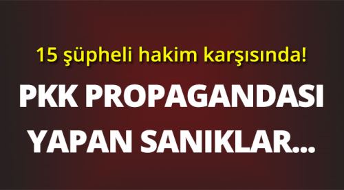 PKK sempatizanı 15 sanık hakim karşısında