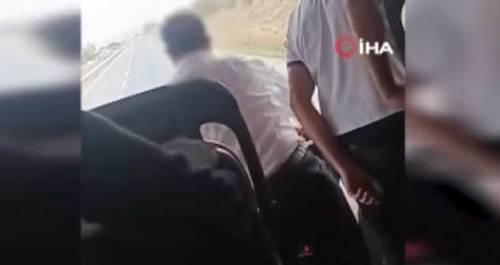 Polatlı-Eskişehir yolunda yolcu otobüsündeki tehlikeli anlar kamerada