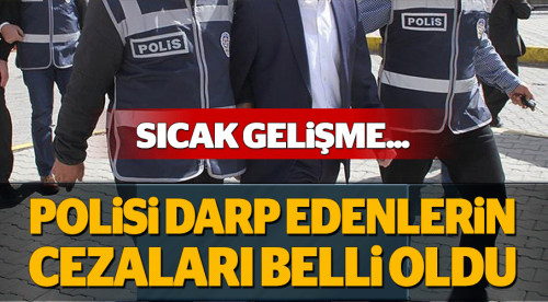 Polisi darp edenlerin cezaları belli oldu