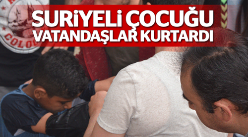 Porsuk'a düşen çocuk son anda kurtarıldı