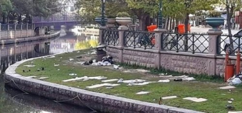 Porsuk Çayı'nda tepki toplayan manzara!