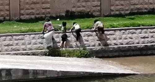 Porsuk Çayı'ndaki tehlikeli oyun yürekleri ağza getirdi