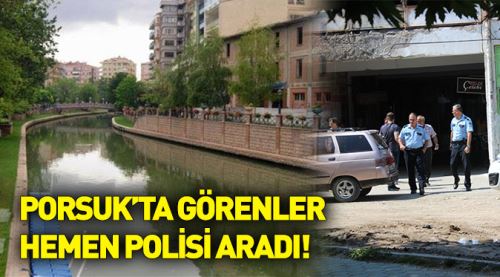Porsuk'ta serinleyen şahsı polis sakinleştirdi!