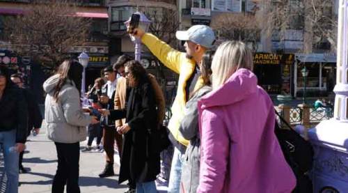 Porsuk üzerinde "selfie" sırası!