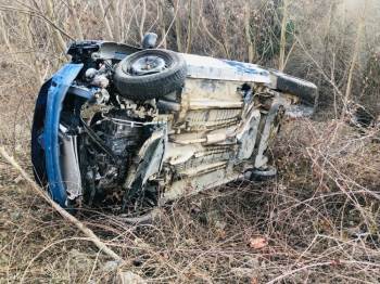 Refüje Çarparak Takla Attı: 1 Yaralı
