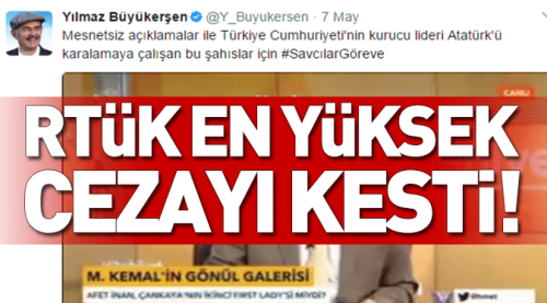 RTÜK'ten TVnet'e 'Atatürk'e hakaret' cezası