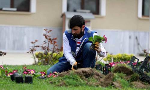 Sakarya'da bayram namazı için cami bahçeleri düzenleniyor