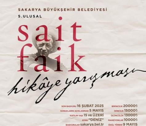 Sakarya'da Saik Faik Hikaye Yarışması için son çağrı