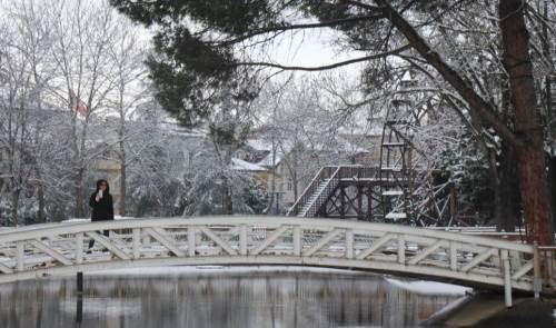 Sakarya karla kaplandı, kartpostallık görüntüler ortaya çıktı