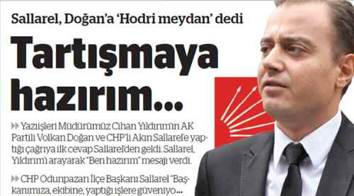 Sallarel: Tartışmaya hazırım
