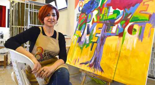 Sanat Çalıştayında eserler şekilleniyor