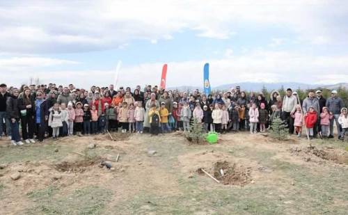 Sandıklı’da 200 çam fidanı toprakla buluştu