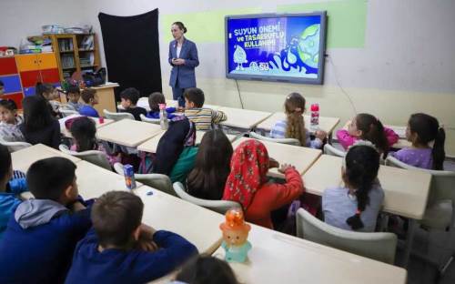 SASKİ'den miniklere su müfettişi unvanı verildi