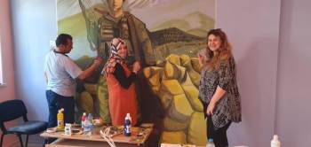 Şehidin Resmini Duvara İşlediler
