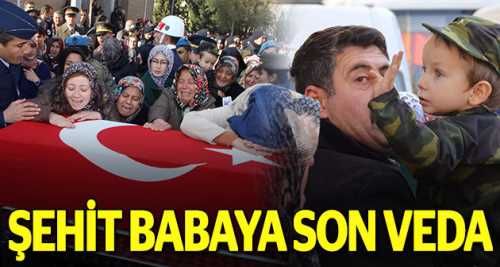 Şehit babaya son veda