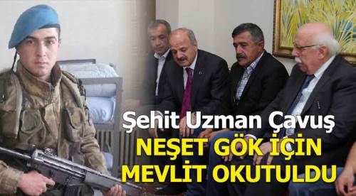 Şehit Uzman Çavuş için mevlit okutuldu