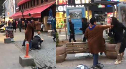 Şehrin göbeğinde herkese saldırdı... Vatandaş bakakaldı