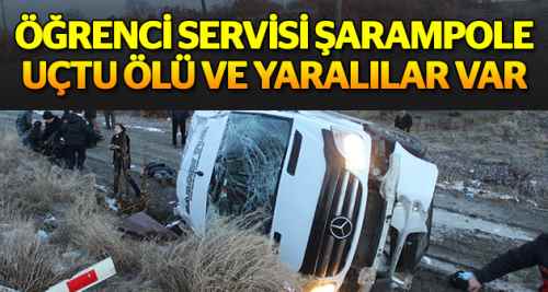 Servis aracı şarampole uçtu: 1 ölü 14 yaralı